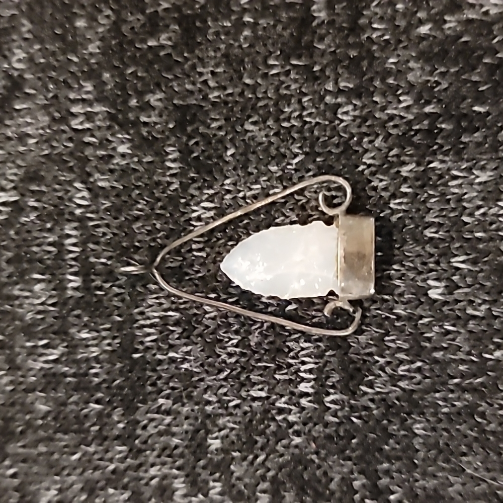 Vintage handmade opal arrow head necklace pendant